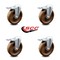 Service Caster 6 Inch High Temp Phenolic Swivel Bolt Hole Caster Set with Total Lock Brake SCC SCC-BHTTL20S615-PHSHT-4 - alternate 6